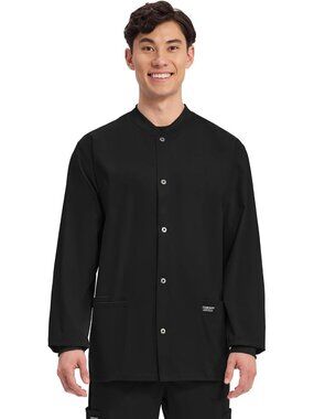 Men's Snap Front Scrub Jacket | Comfortable Medical Uniform Outerwear
